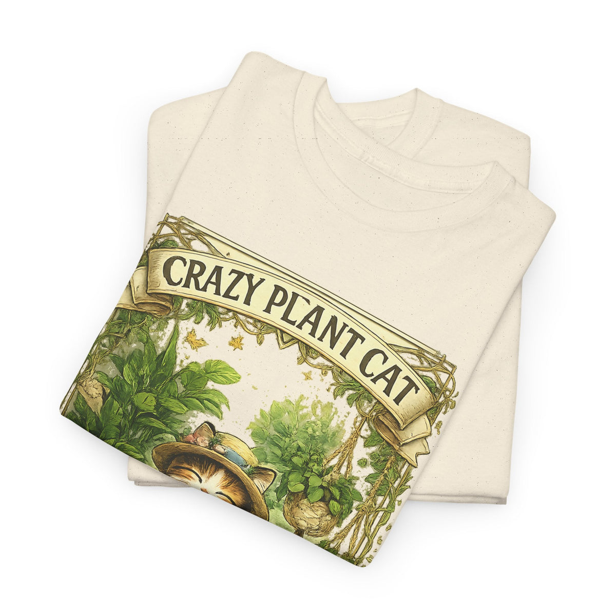 Crazy Plant Cat T-Shirt – Katze & Zimmerpflanzen Grafik-T-Shirt