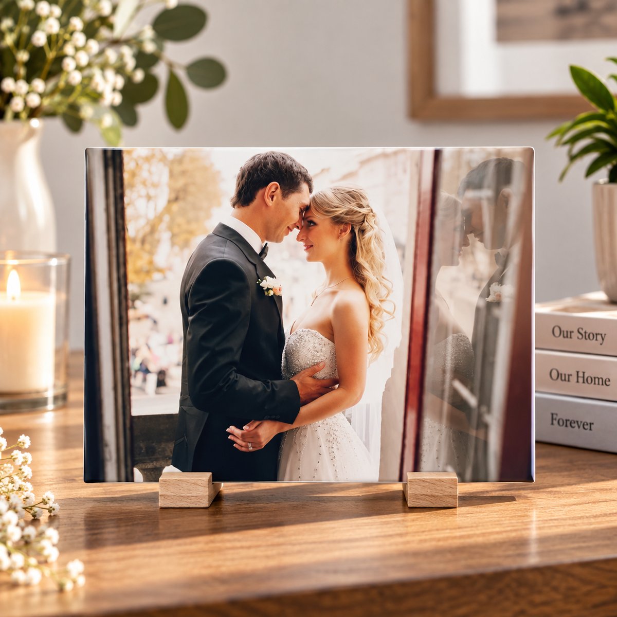Personalisierte Hochzeits-Fototafel – Erinnerungsstück 20 × 25 cm