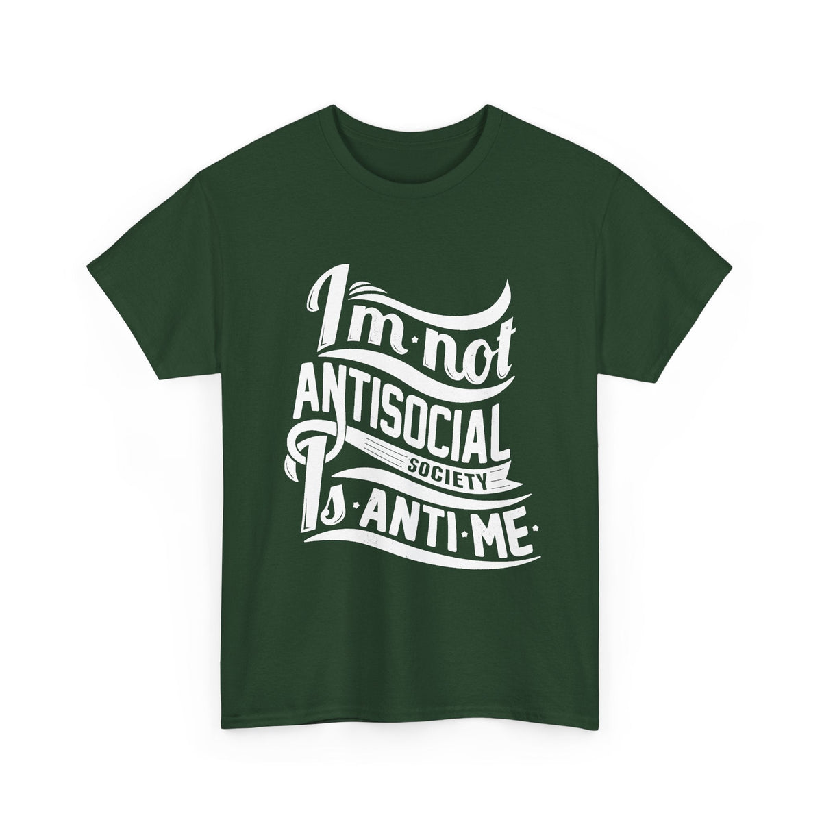 “I’m Not Antisocial, Society Is Anti-Me” T-Shirt – Lustiger Introvert Grafik-T-Shirt