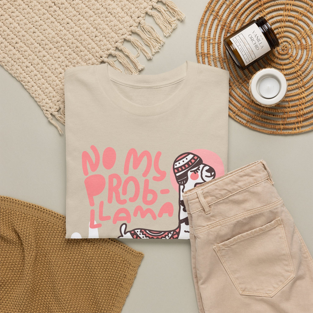 “No Prob Llama” T-Shirt – Lustiges Lama Grafik-T-Shirt