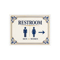Keramik-Toilettenschild mit Pfeil – Damen & Herren – SE5