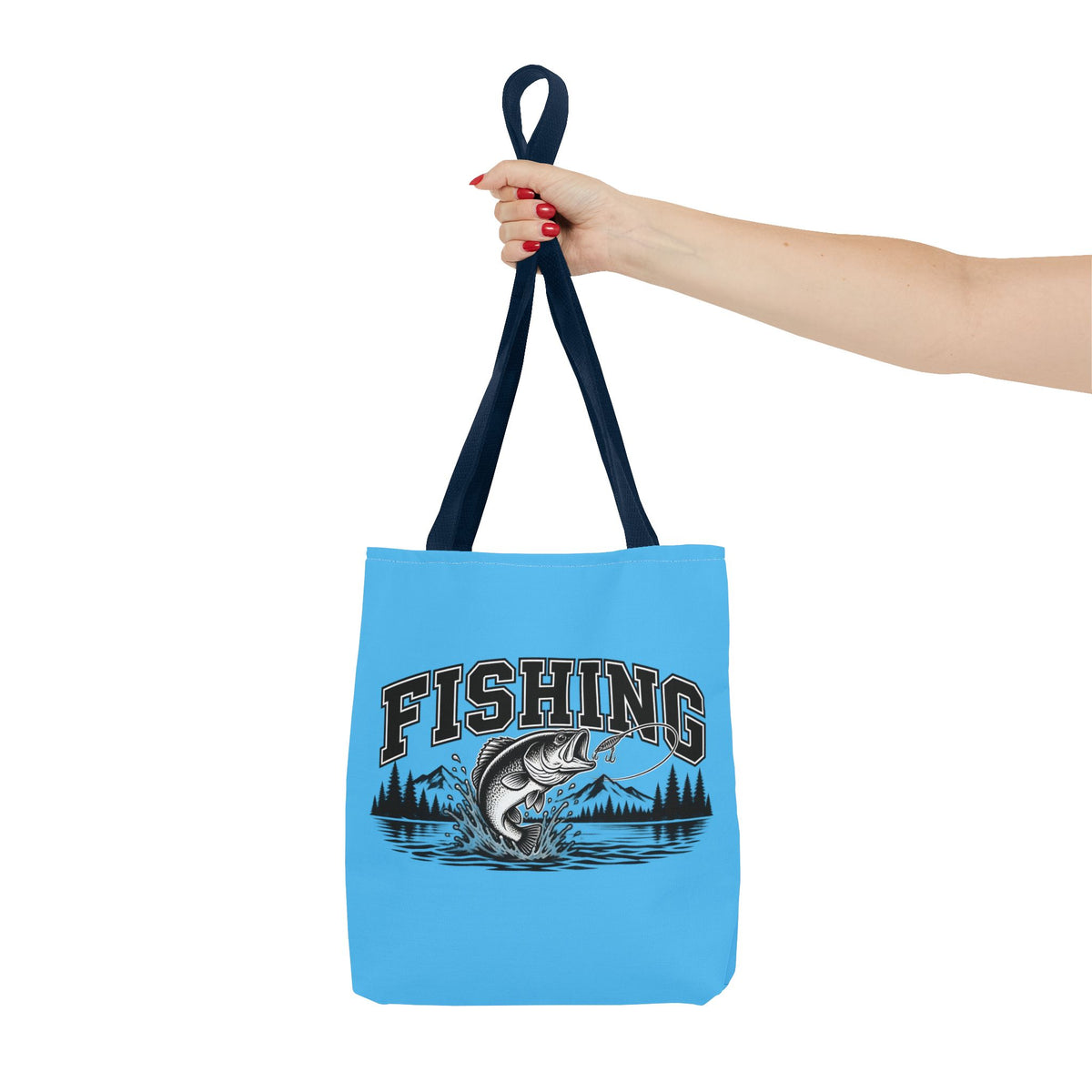Angeln Stofftasche – Fishing Fisch & See Motiv