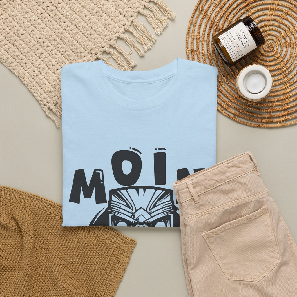 “MOIN” Tiki Mask T-Shirt – Tropisches Streetwear Grafik-T-Shirt
