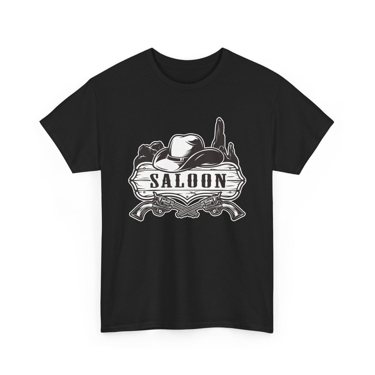 Vintage Western T-Shirt – Cowboy, Saloon & Wüste Grafik-T-Shirt
