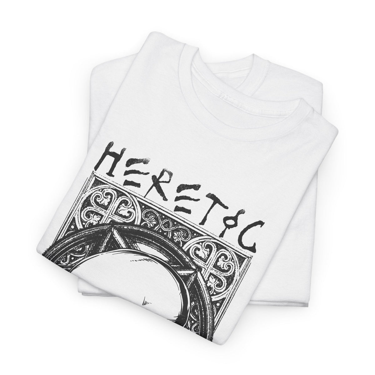 Heretic Skull T-Shirt – Gothic Pentagramm Grafik-T-Shirt
