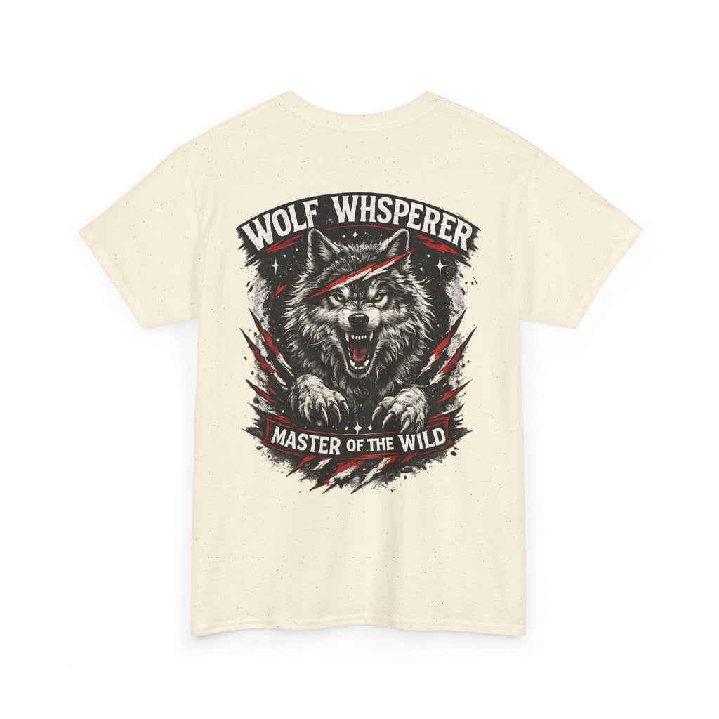 Wolf Biker T-Shirt – „Wolf Whisperer“ Alpha-Wolf Grafik-T-Shirt