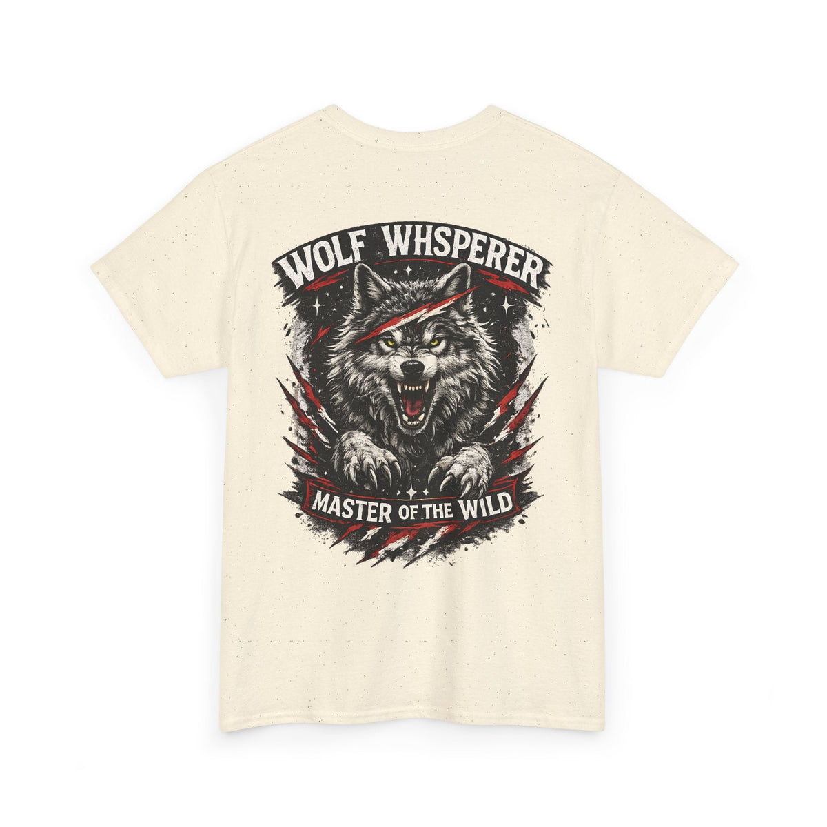 Wolf Biker T-Shirt – „Wolf Whisperer“ Alpha-Wolf Grafik-T-Shirt