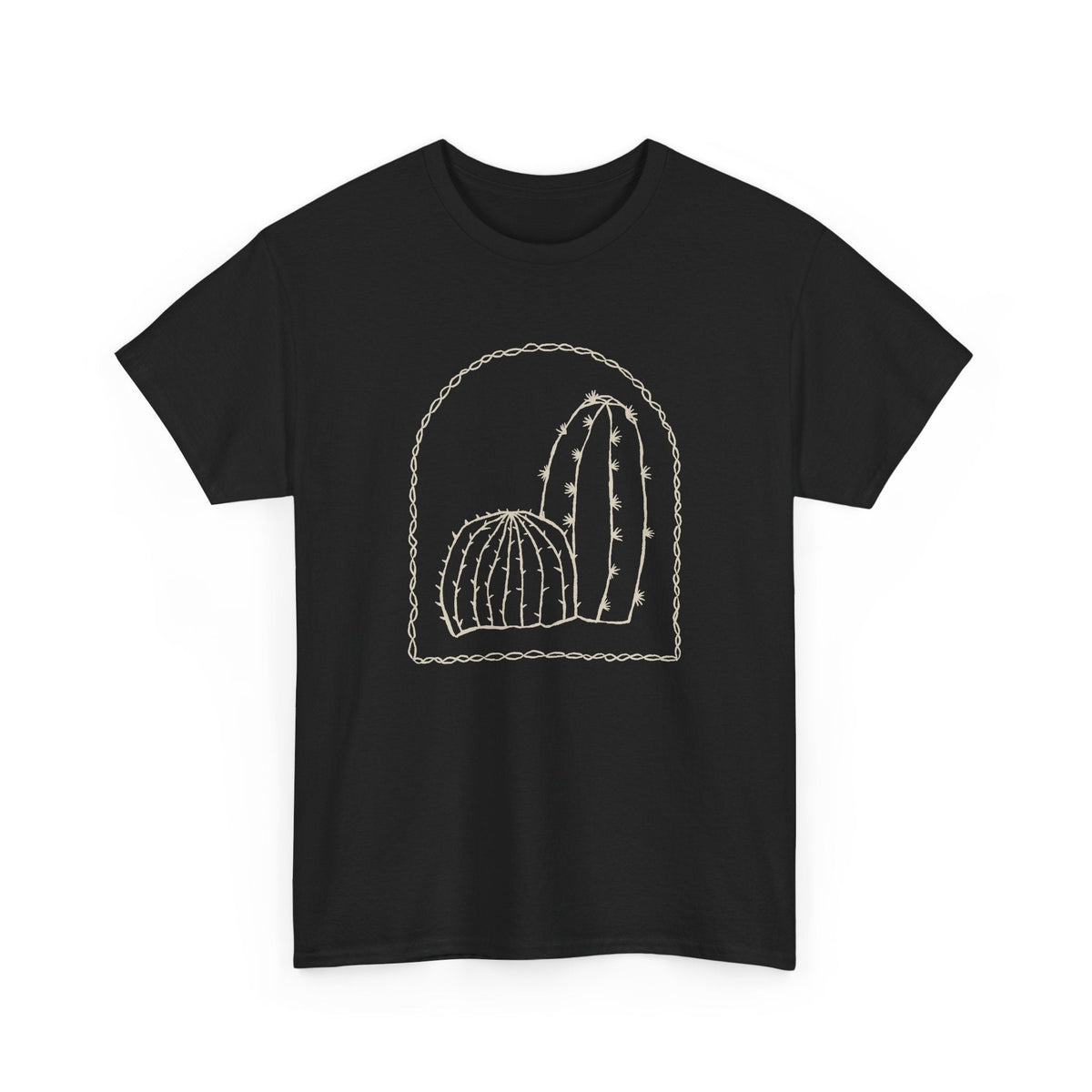 Minimal Cactus T-Shirt – Wüsten-Line-Art Unisex Grafik-T-Shirt