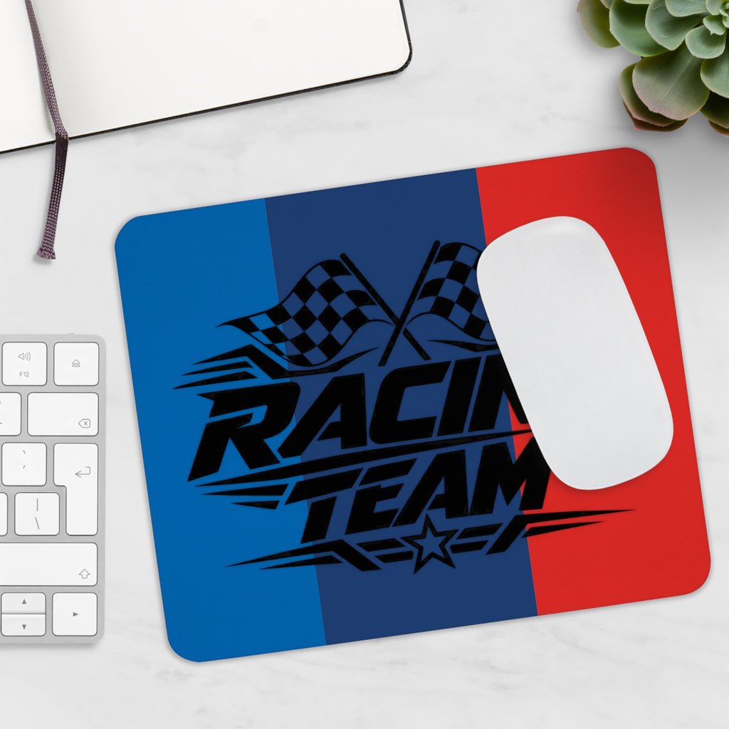 Racing Team Mousepad – Motorsport Design in Blau & Rot