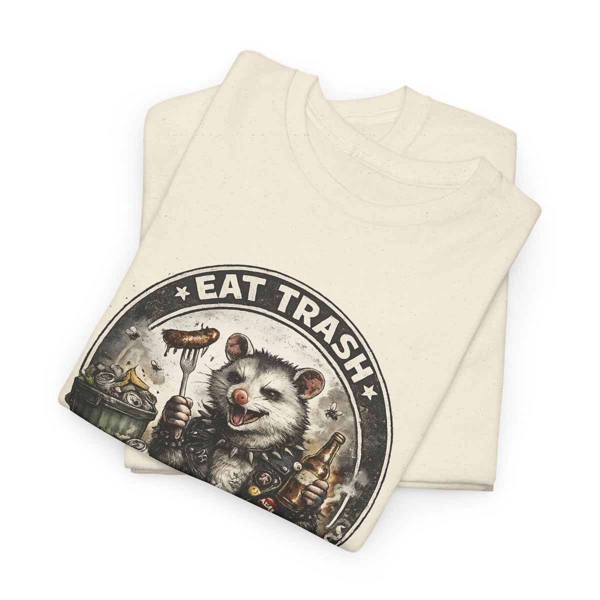 “Eat Trash, Party Hard” Opossum T-Shirt – Lustiges Grafik-Design T-Shirt