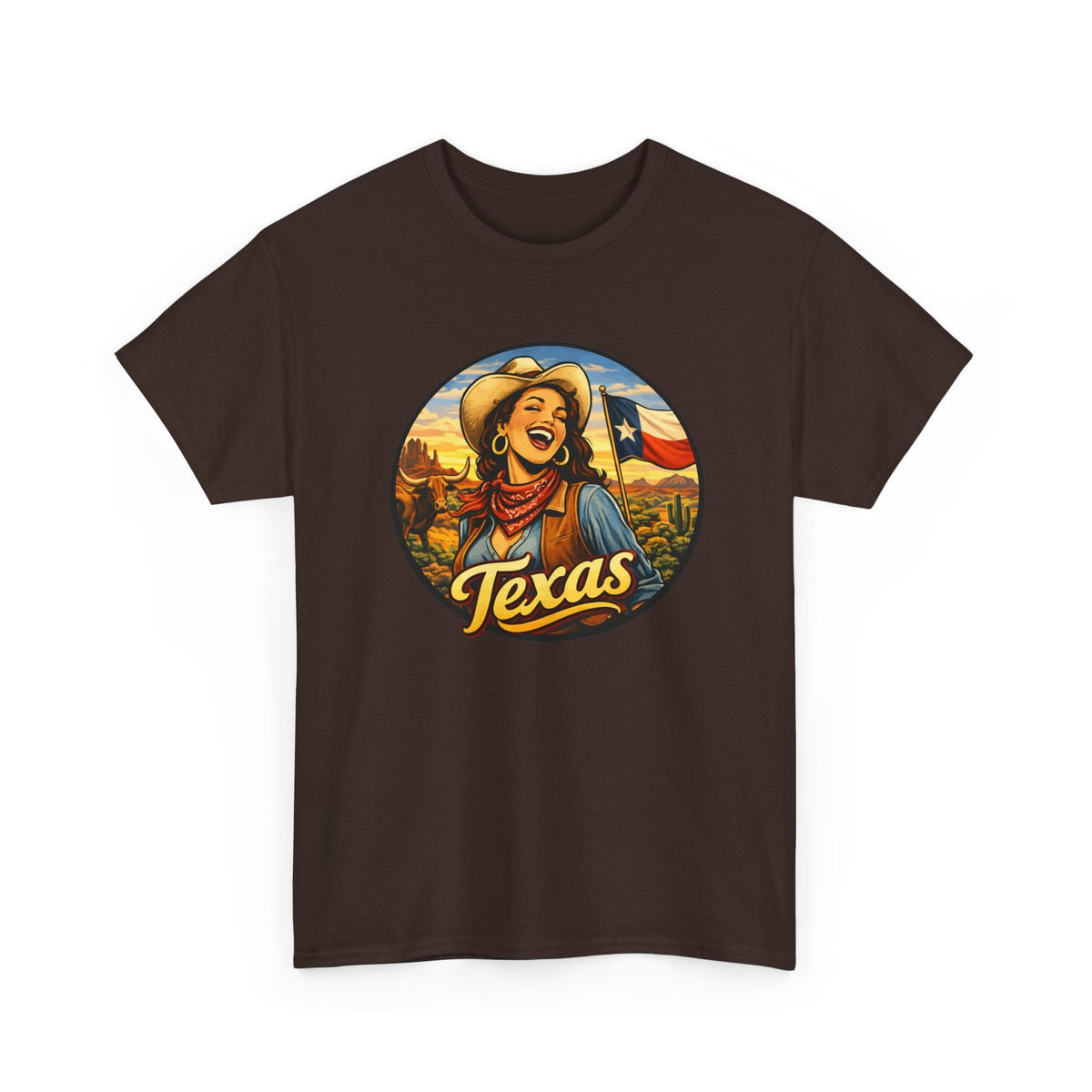 Texas Cowgirl T-Shirt – Vintage Western Texas Grafik-T-Shirt
