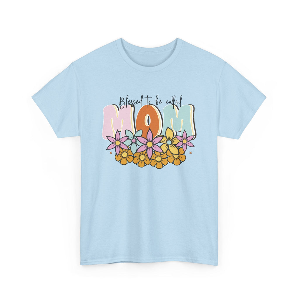 “Blessed to Be Called Mom” T-Shirt – Blumen & Mama Grafik-T-Shirt