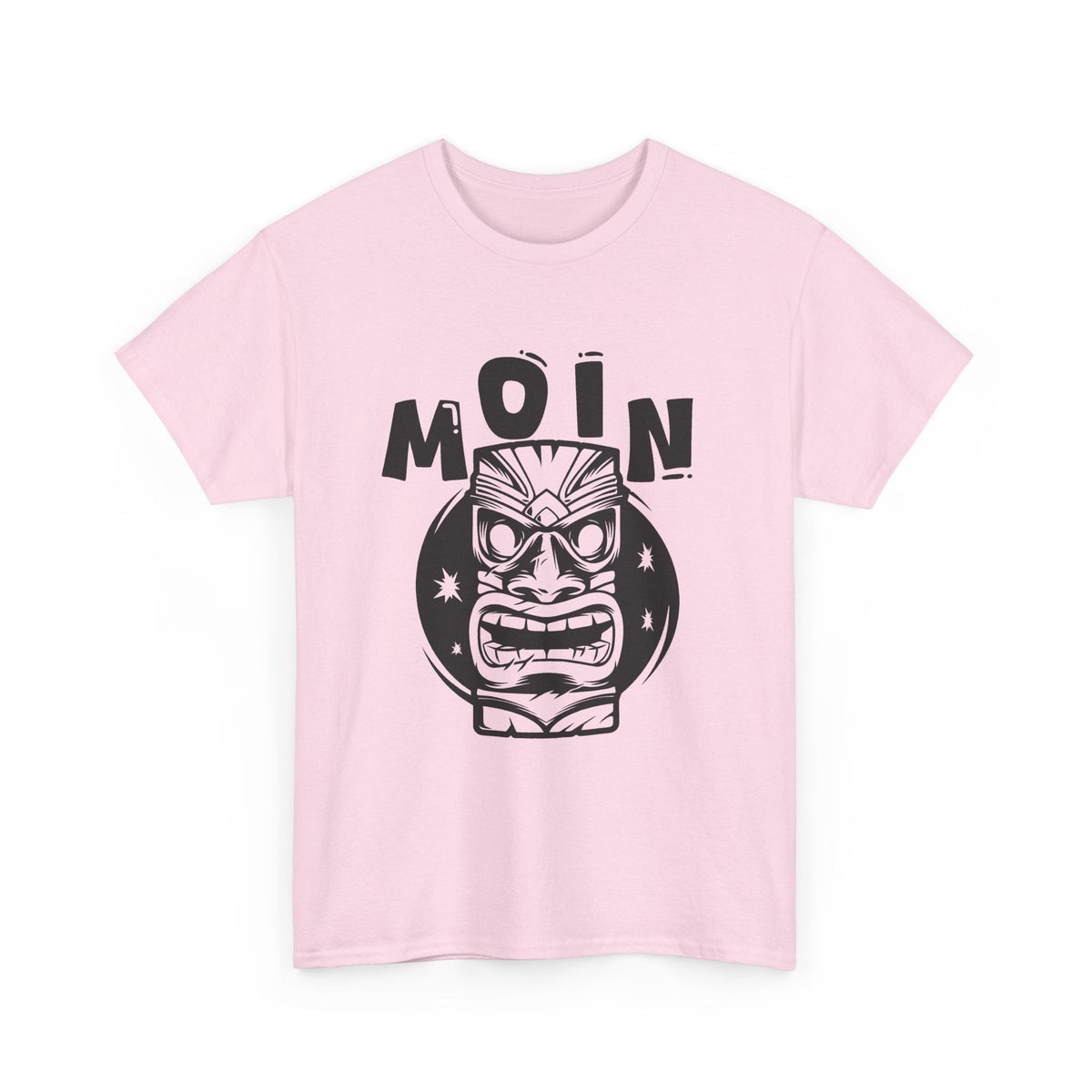 “MOIN” Tiki Mask T-Shirt – Tropisches Streetwear Grafik-T-Shirt