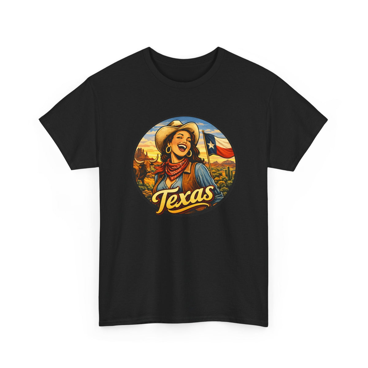 Texas Cowgirl T-Shirt – Vintage Western Texas Grafik-T-Shirt
