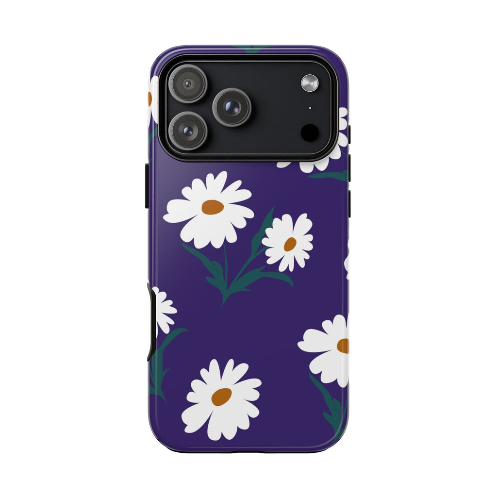 Lila Gänseblümchen Robuste Handyhülle – Blumenes Blumendesign