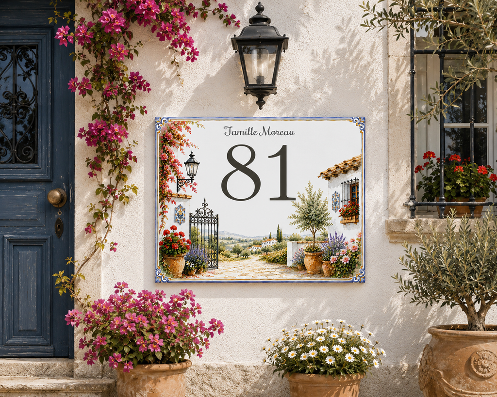 Personalisiertes Keramik-Hausschild 20×25 cm – Klassisch – Kalabula