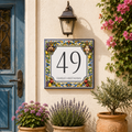 Personalisiertes Hausnummernschild Ferienhaus Sizilien – Keramik P69