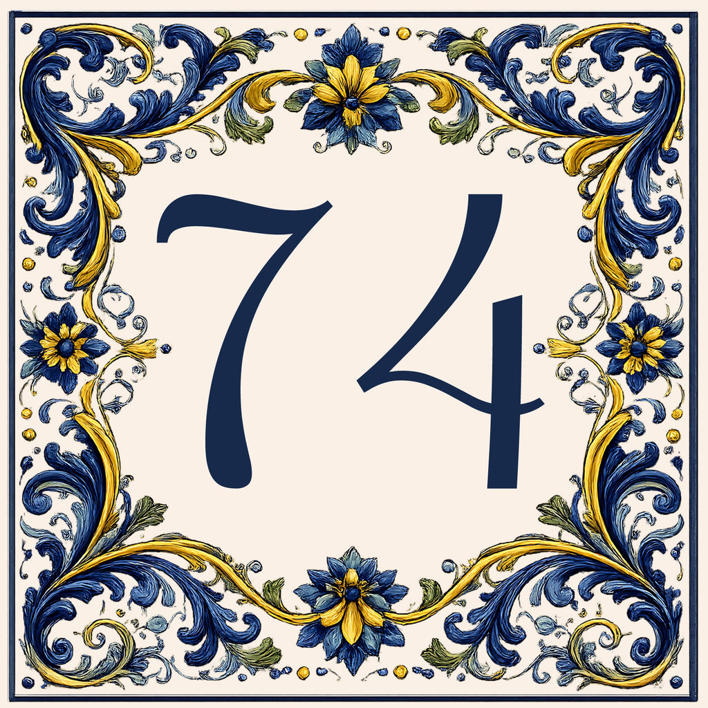 Personalisiertes Hausnummernschild Toskana – Keramik P17