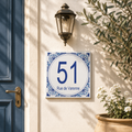 Personalisiertes Hausnummernschild mit Adresse – Keramik P29