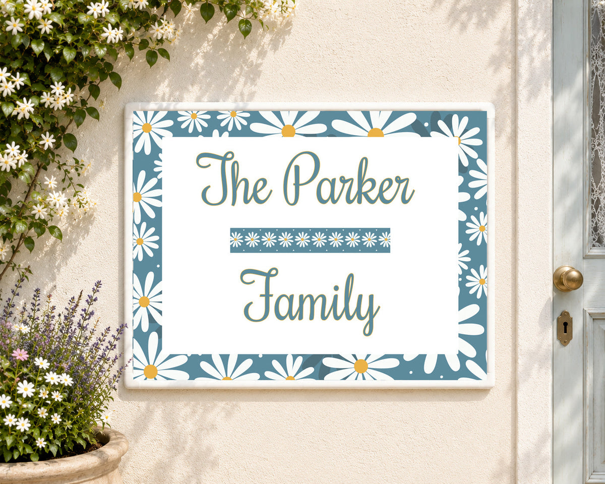 Personalisiertes Hausschild aus Keramik 20×25 cm – Klassisch – S12