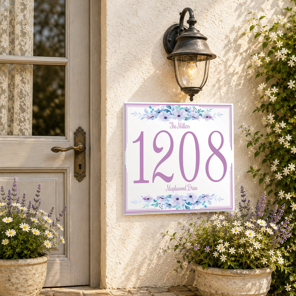 Personalisiertes Hausnummernschild – Mediterranes Keramikdesign P4