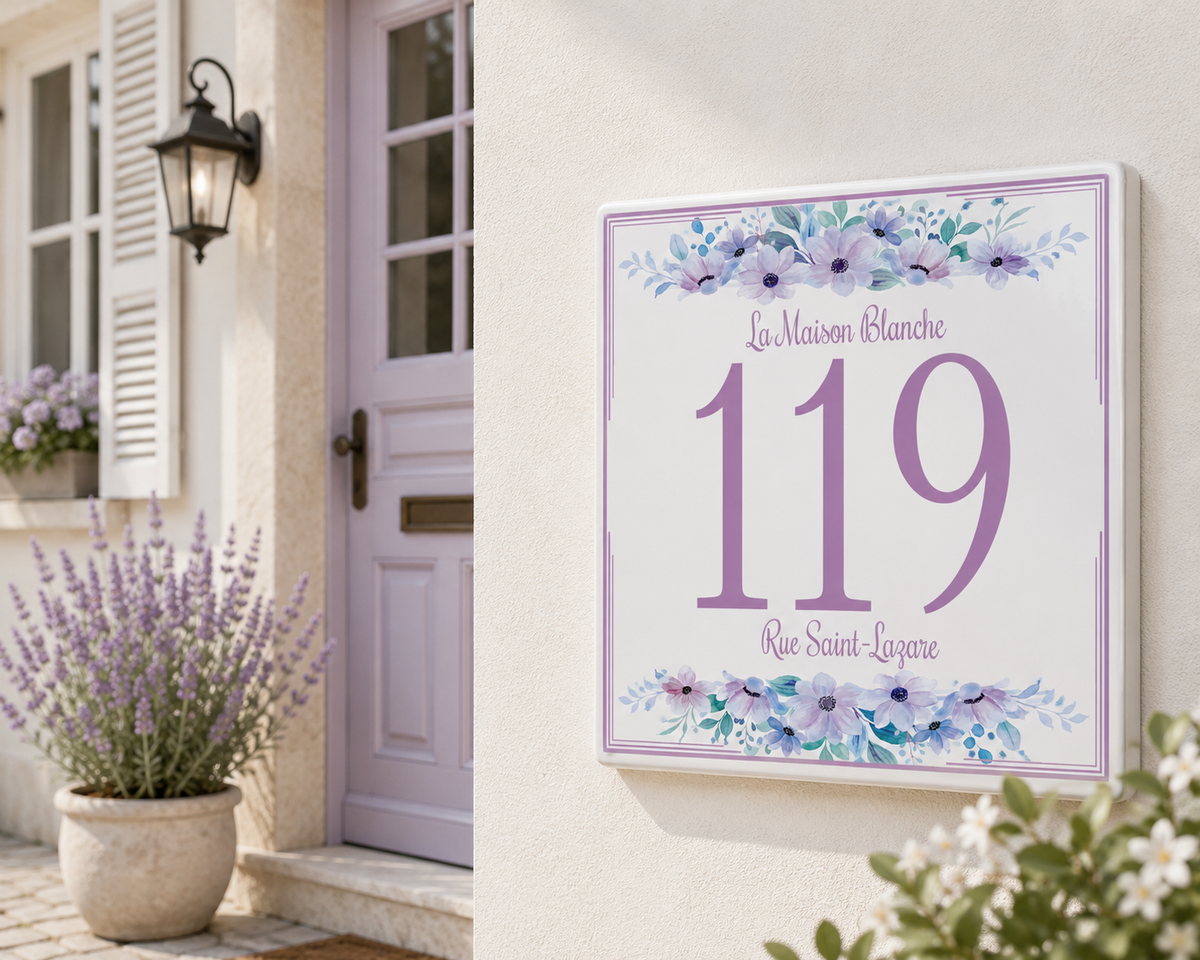Personalisiertes Hausnummernschild – Mediterranes Keramikdesign P4